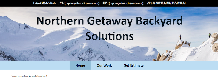 北部度假Backyard-solutions演示应用程序的主页